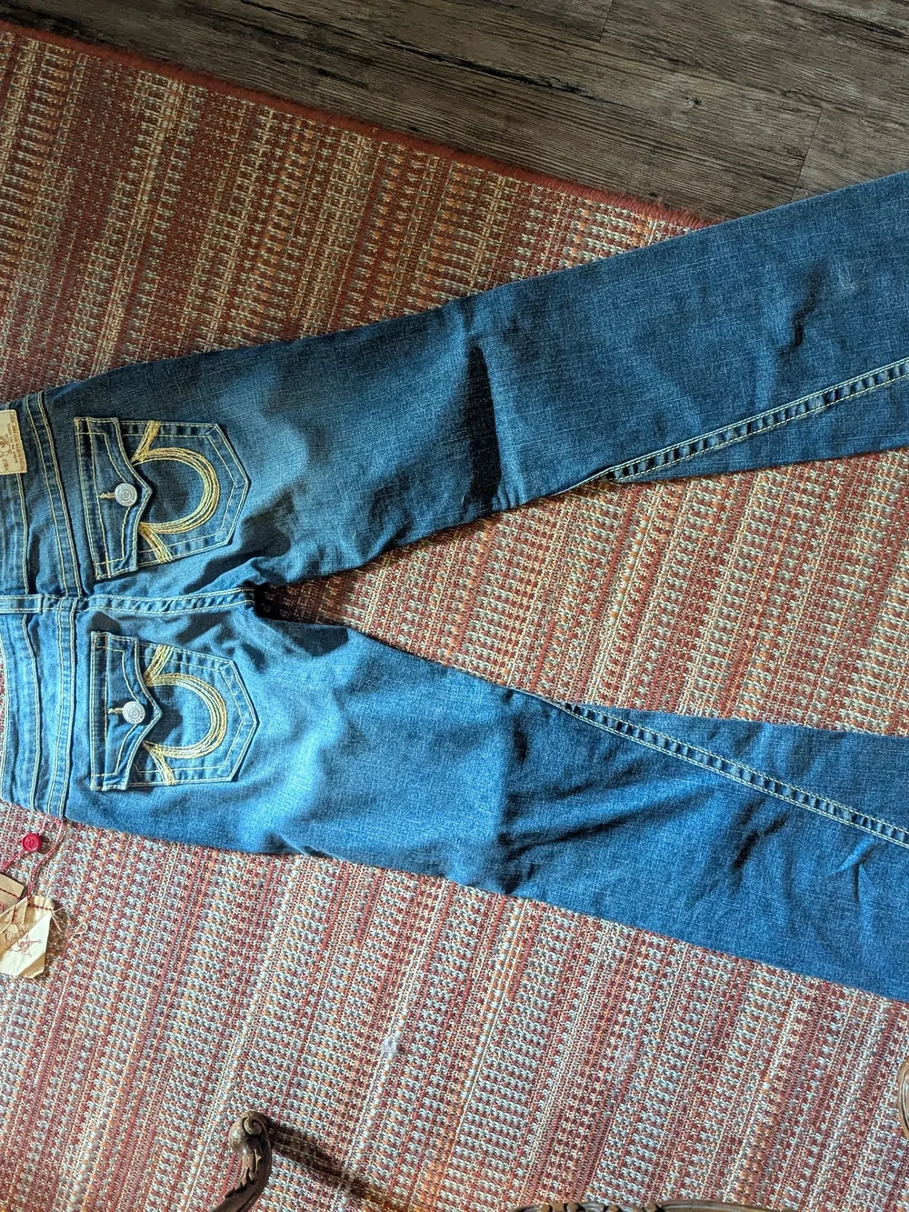 True Religion Joey Rainbow Mid-Blue Flared Jeans - Picture 3 of 11